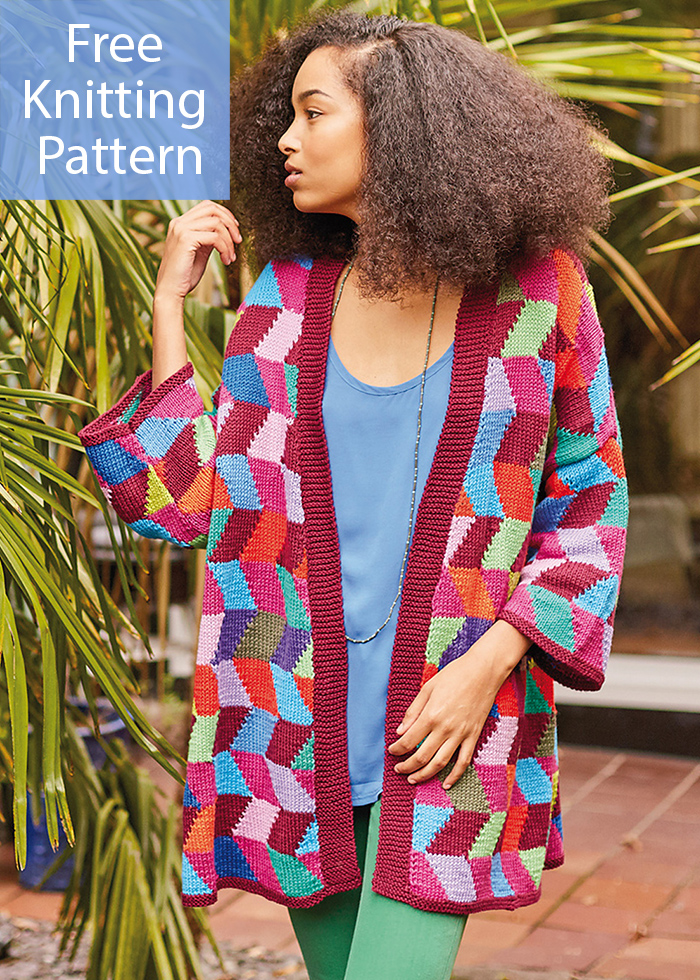 Shuffle Kimono De-Stash Fashion Knitting Pattern