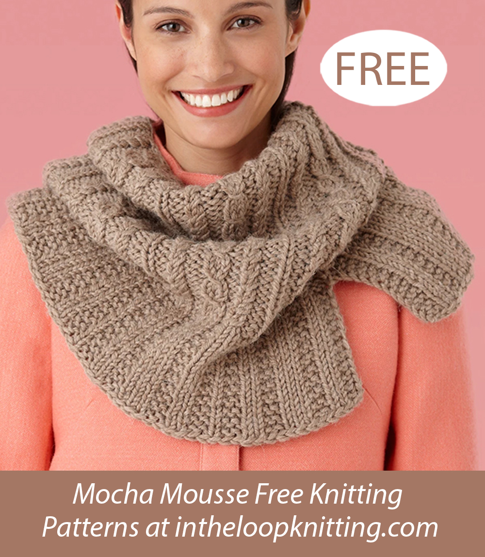 Free Cowl Knitting Pattern Side Slit Cabled Cowl