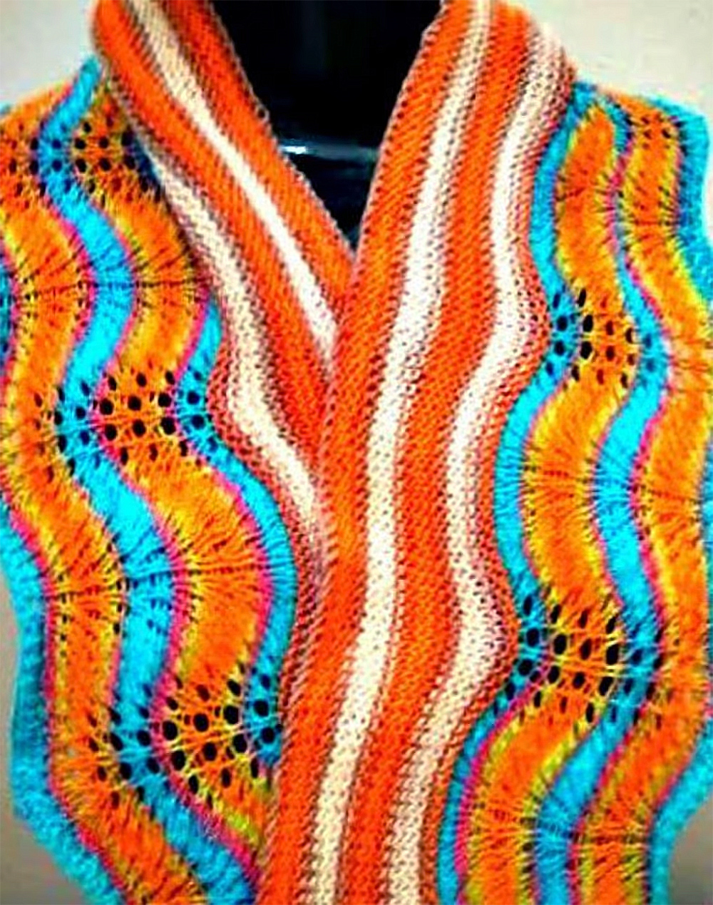 Scarf Knitting Pattern Sideways Knit Summer Scarf
