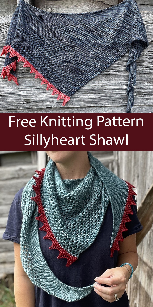 Free Shawl Knitting Pattern Sillyheart Shawl