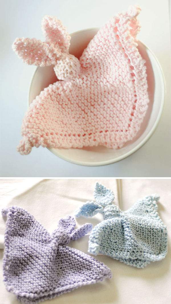Free Knitting Pattern for Simple Bunny Lovey