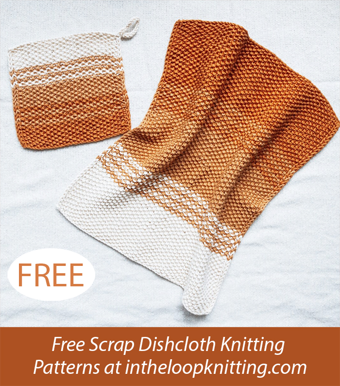 Free Honey Towel and Dish Cloth Knitting Pattern Scrap Yarn
