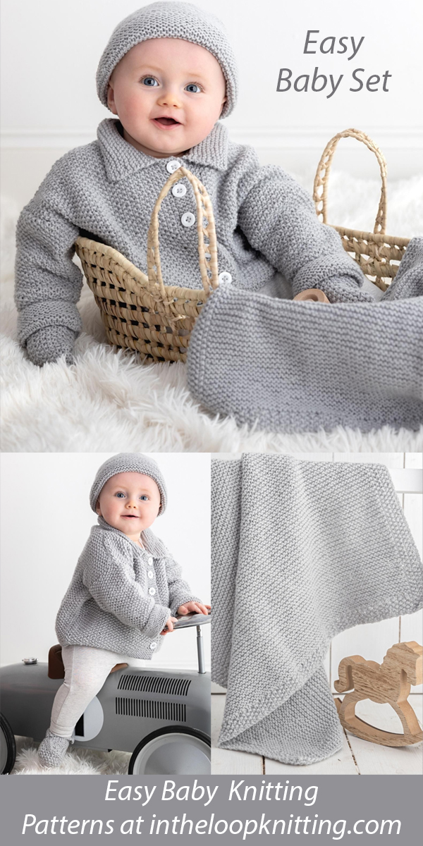 Simple Five Piece Baby Gift Set Knitting Pattern