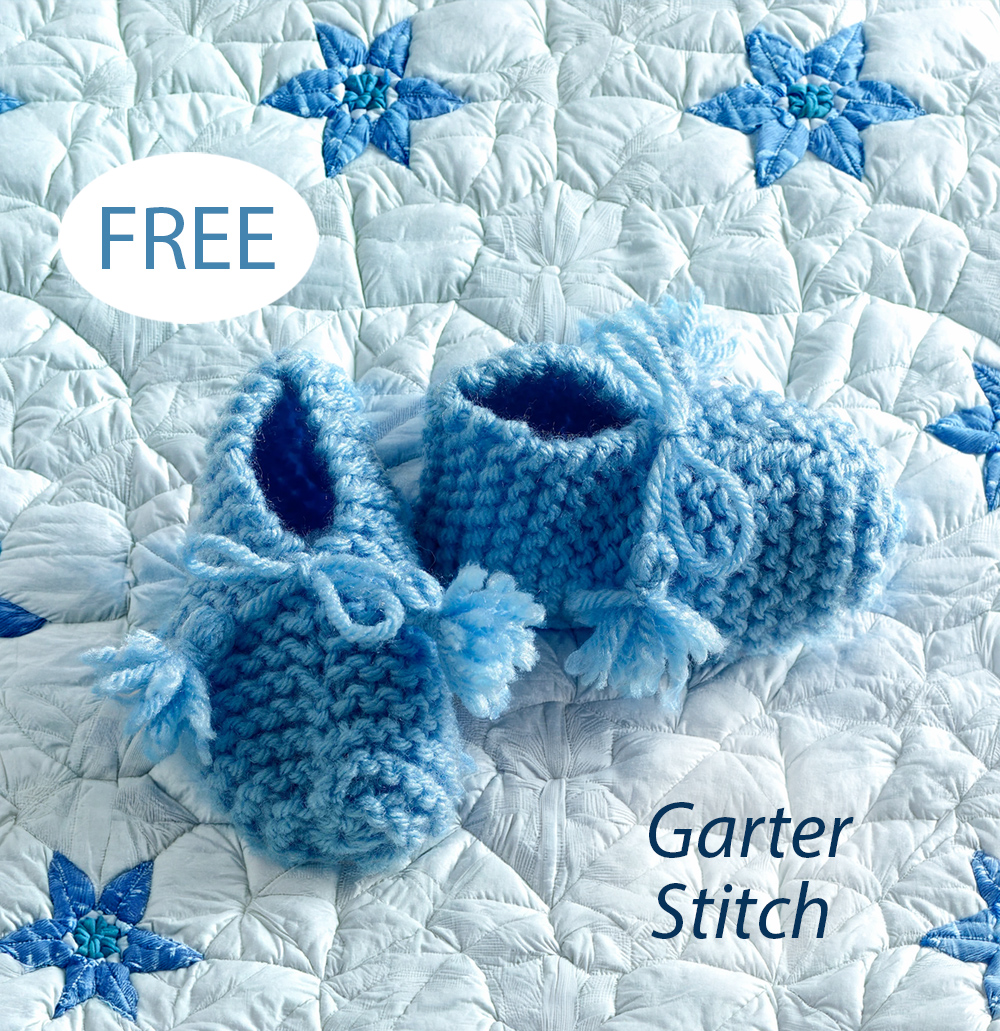 Free Simple Garter Stitch Booties Baby Booties Knitting Pattern