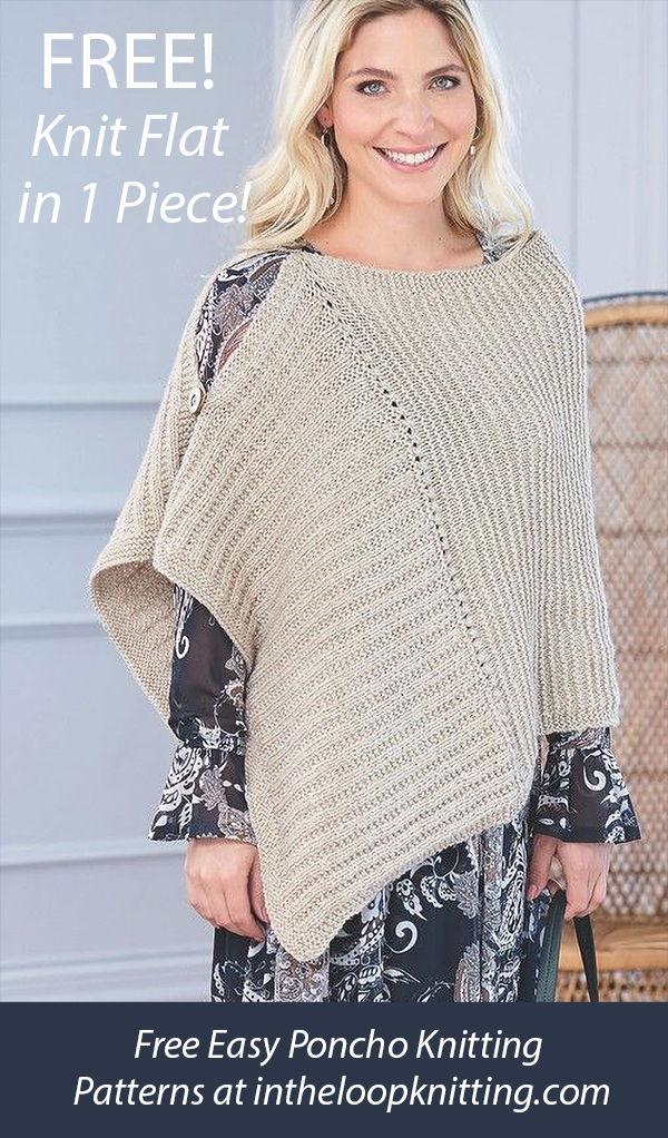Free Poncho Knitting Patterns Simple Knitted Cape