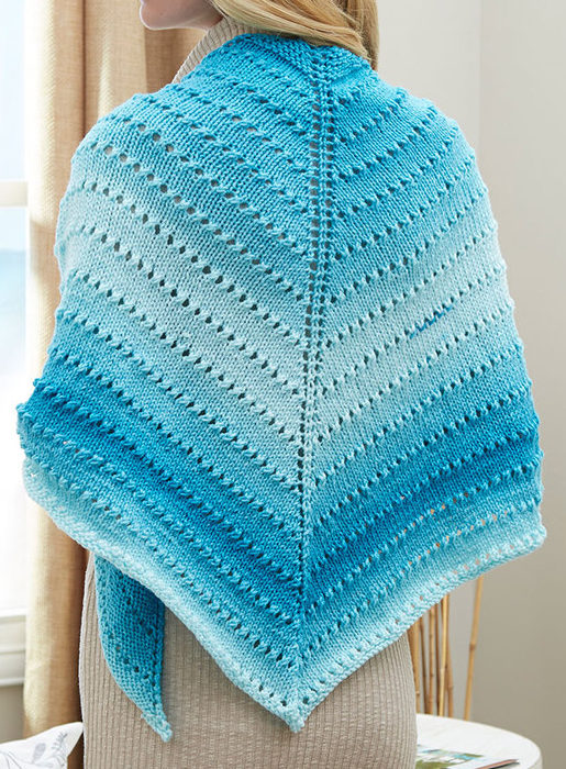 Lace Triangle Shawl - Free Pattern - Knifty Knittings