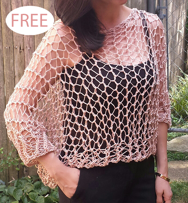 Free Simple Mesh Sweater Knitting Pattern