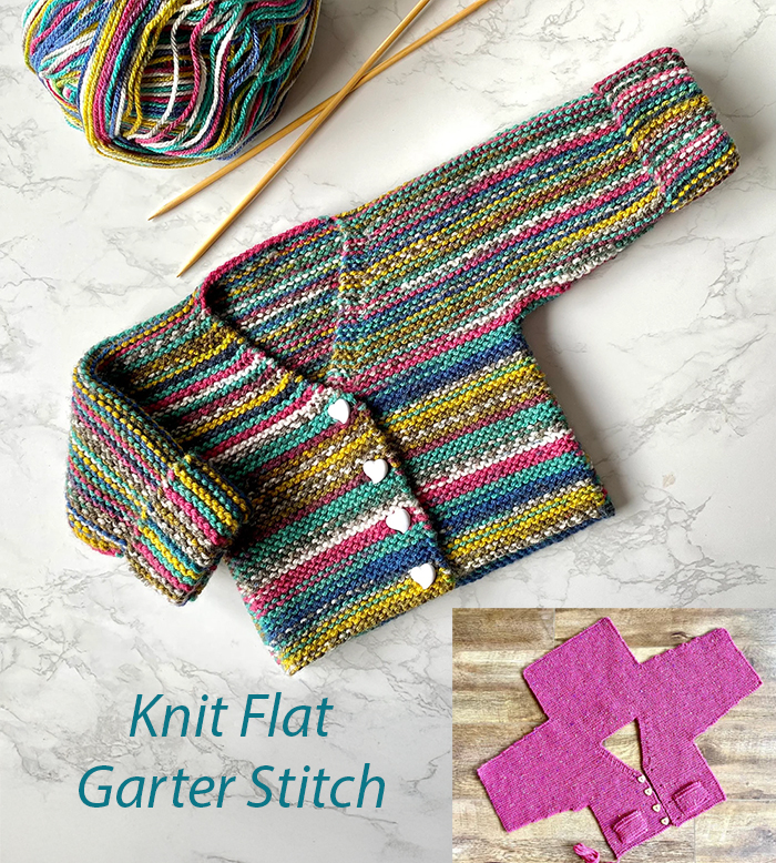 One-Piece Simple One Piece Baby Cardigan Sweater Knitting Pattern 