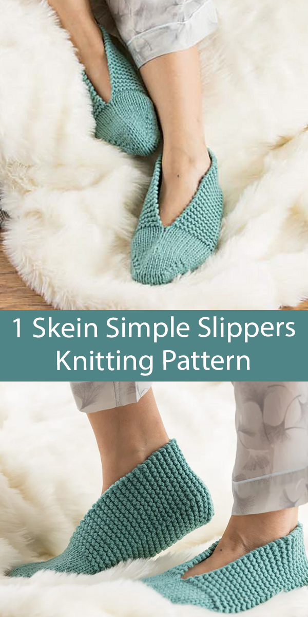 Simple Slippers Knitting Pattern