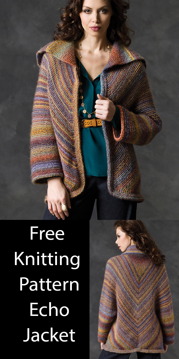 Garter Stitch Echo Jacket Free Knitting Pattern