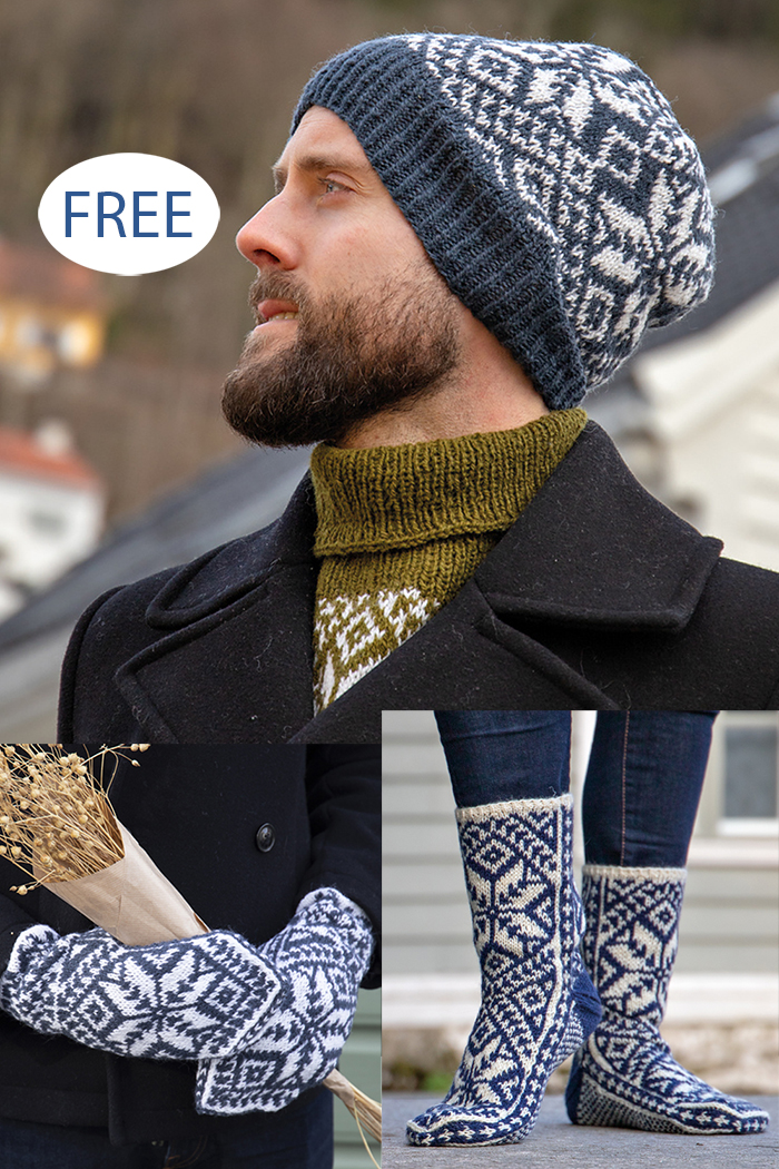Free Sirapssnitt Set Hat Knitting Pattern