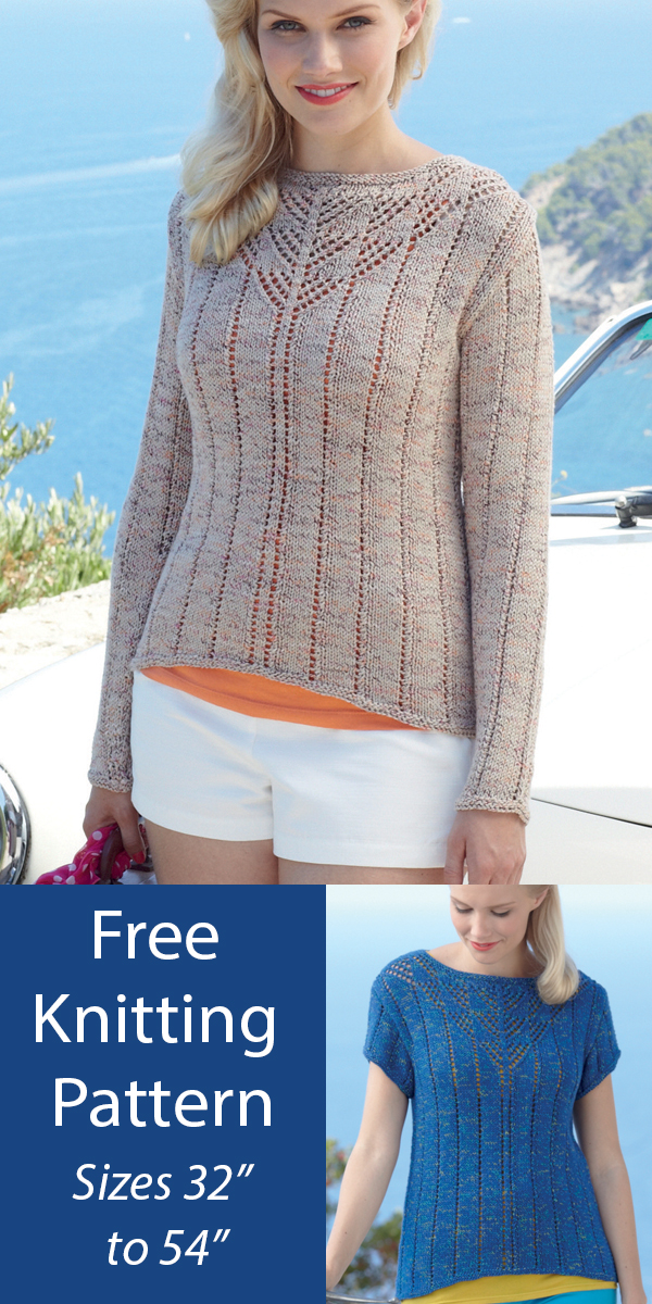 Lace Sweater Free Knitting Patterns Sirdar Ladies Tops 7779