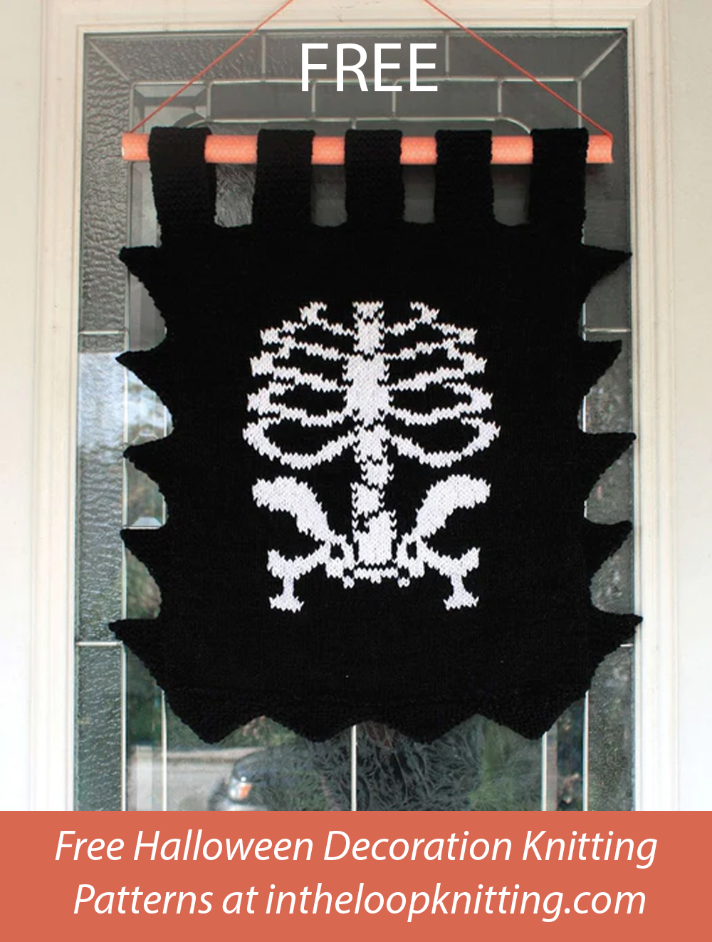 Free Halloween Skeleton Banner Knitting Pattern