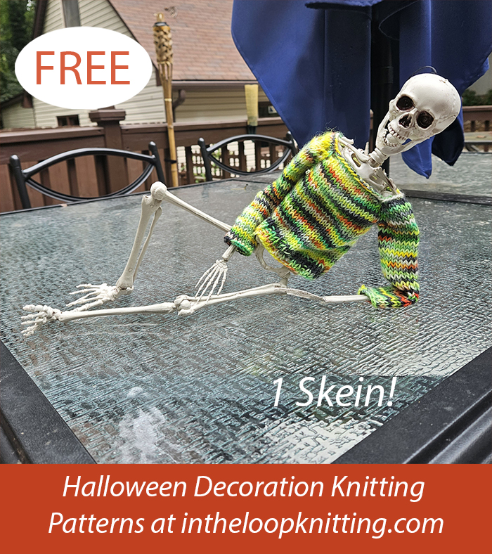 Free Halloween Skeleton Sweater Knitting Pattern