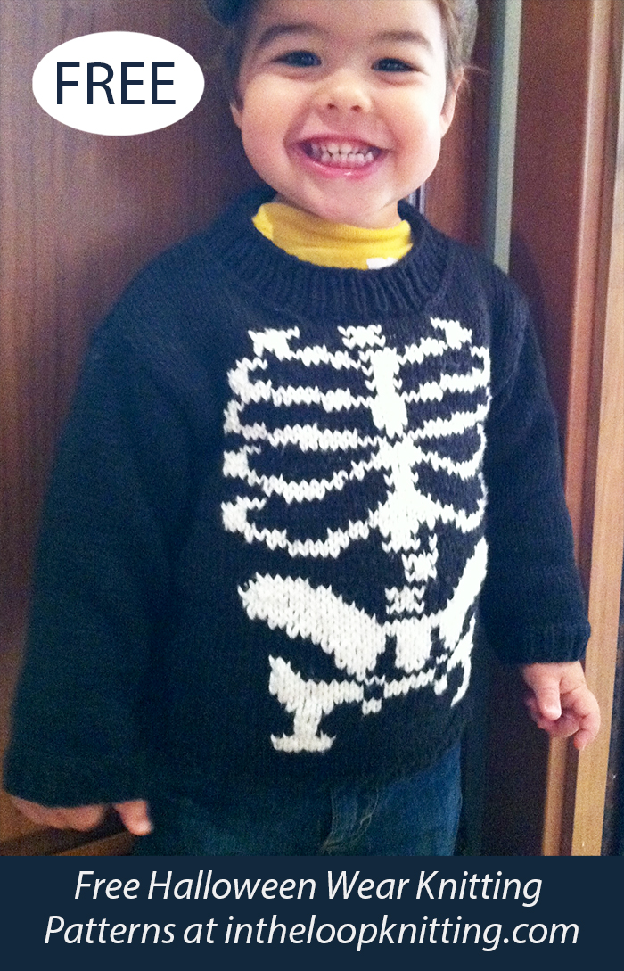 Free Skeleton Sweater Halloween Knitting Pattern