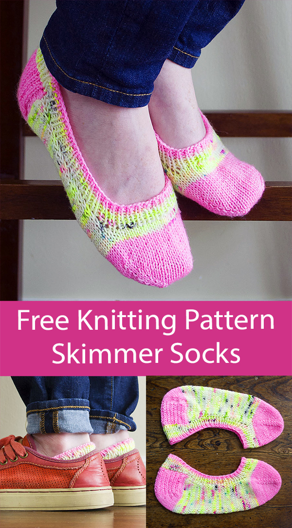 Free Footie Socks Knitting Pattern Skimmer Socks