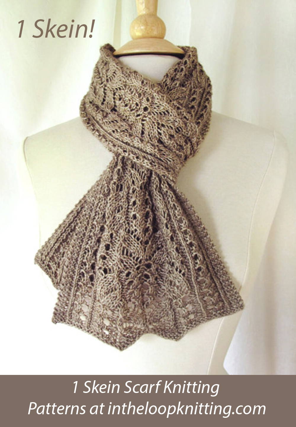 One Skein Skipperling Lace Scarf Knitting Pattern 