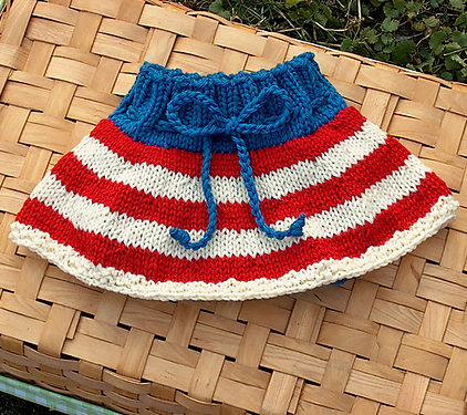 Free Knitting Pattern for Skirtie Diaper Cover