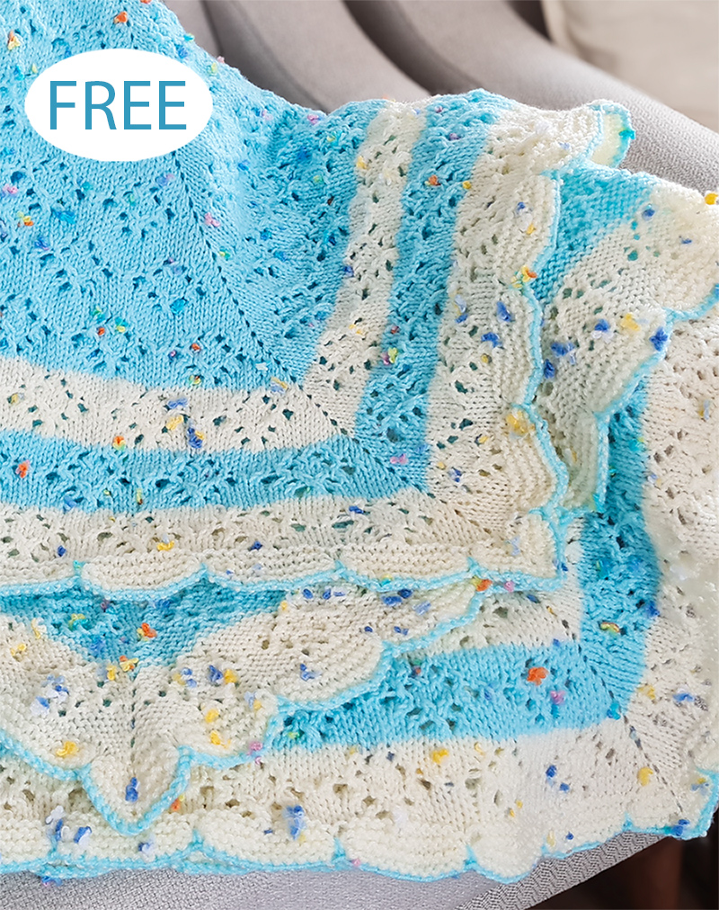 Sky Garden Baby Blanket Free Knitting Pattern