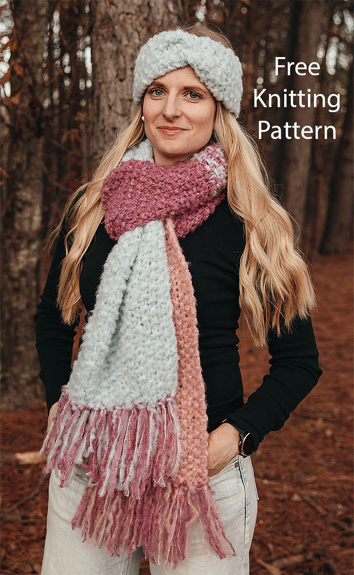 Free Skye Scarf Set Knitting Pattern
