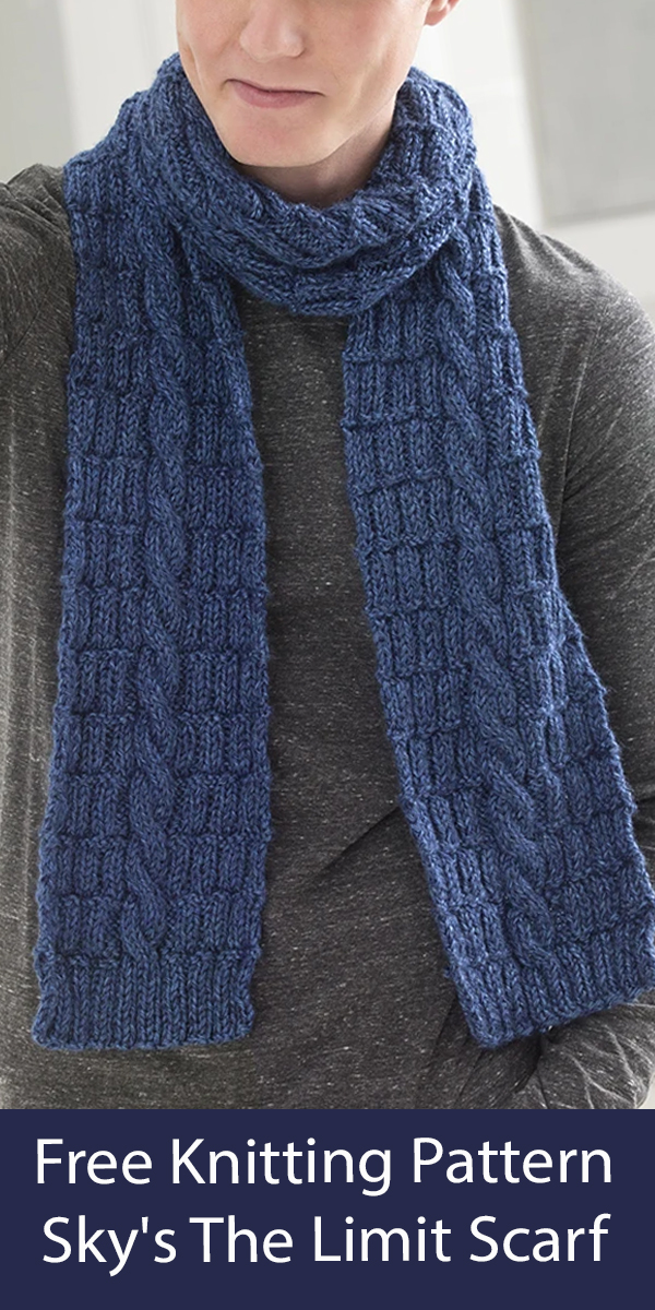 Free Knitting Pattern Sky's The Limit Scarf