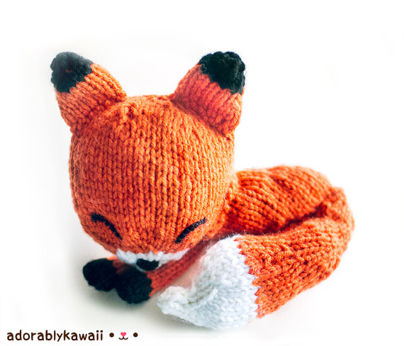 Sleepy Fox Amigurumi Knitting Pattern
