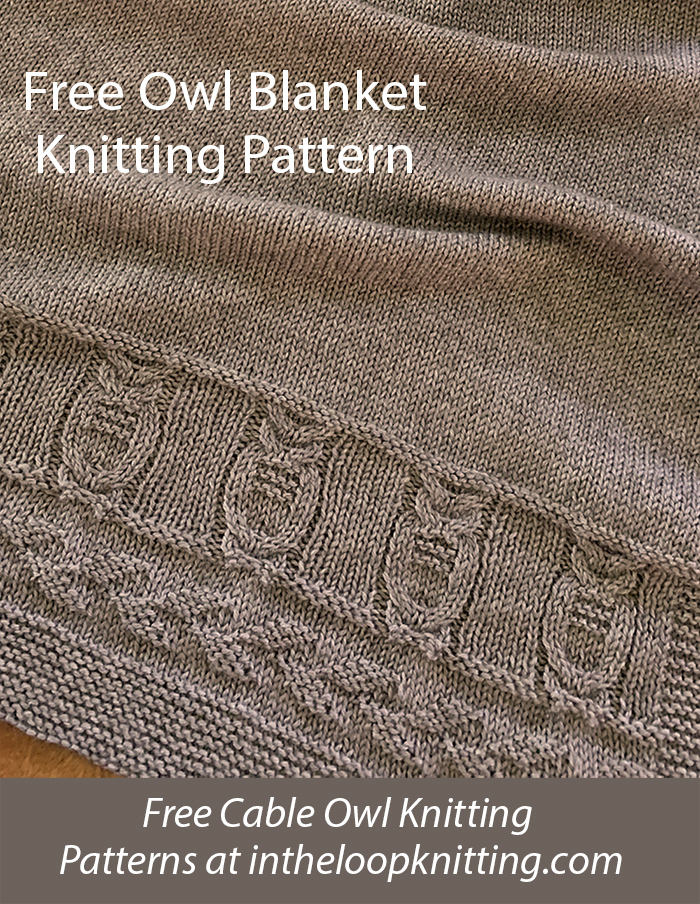 Sleepy Owls Baby Blanket Free Knitting Pattern