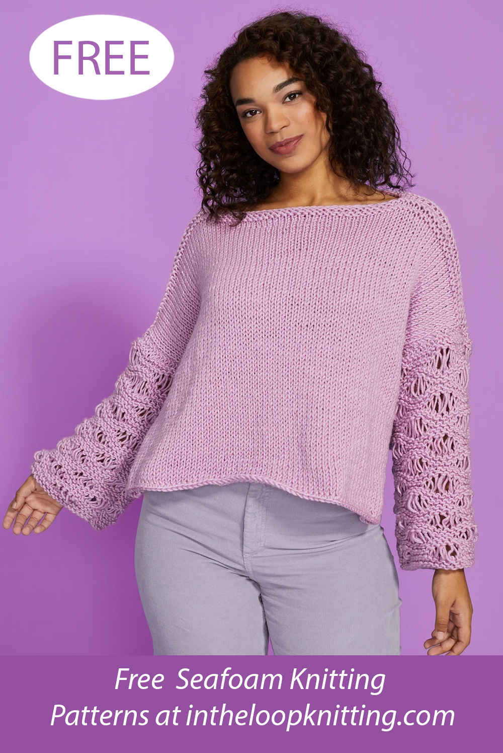 Free Sleeve Interest Pullover Sweater Knitting Pattern