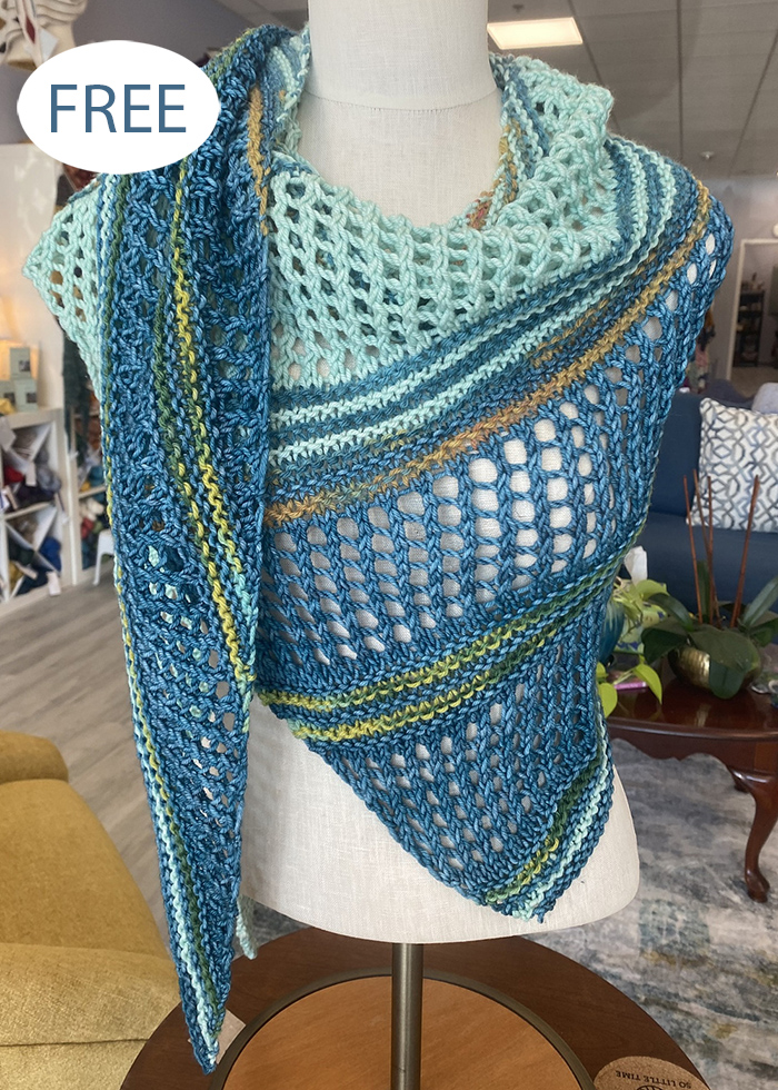 Free Slightly Biased Shawl Knitting Pattern