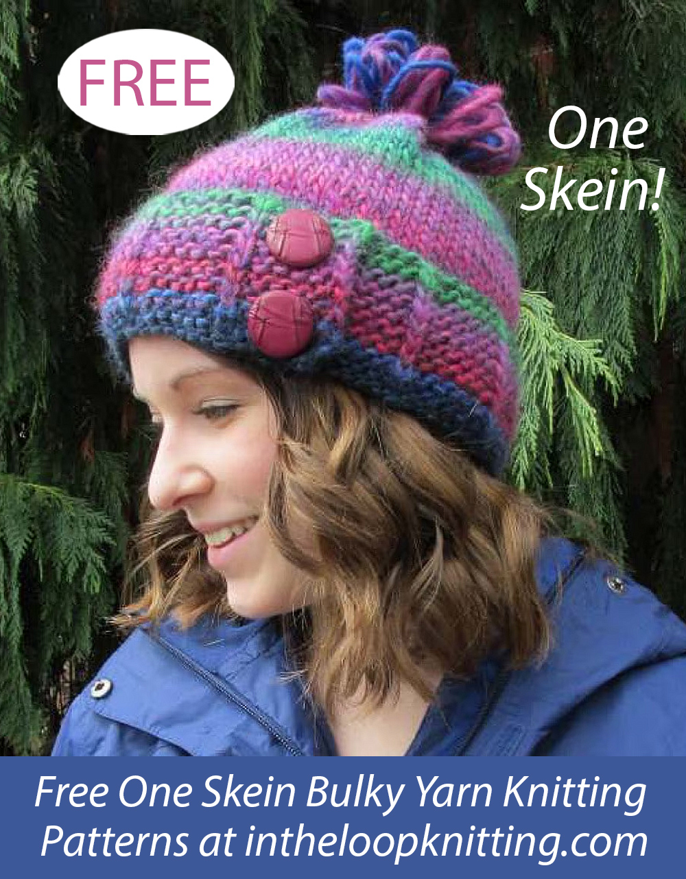 Free Slip Stitch Button Hat Knitting Pattern