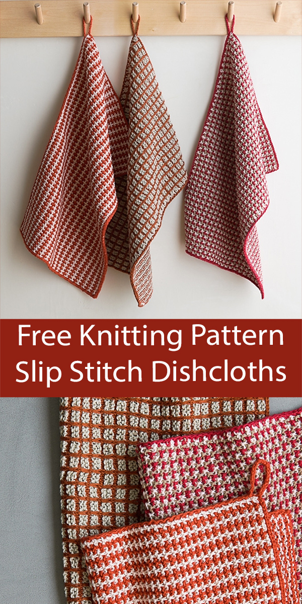 Free Dishcloth Knitting Pattern Slip Stitch Washcloths
