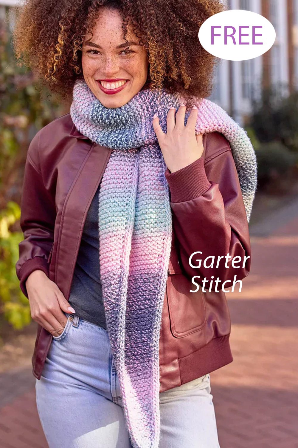 Free Garter Slip Stitch Edge Scarf Knitting Pattern
