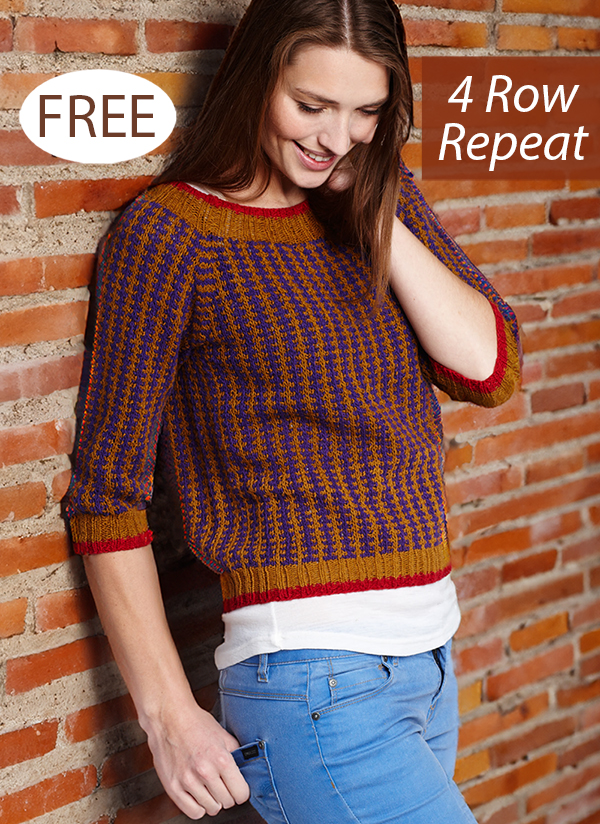 Free Slip Stitch Sweater Pattern Knitting Pattern