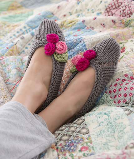 knitted ballerina slippers