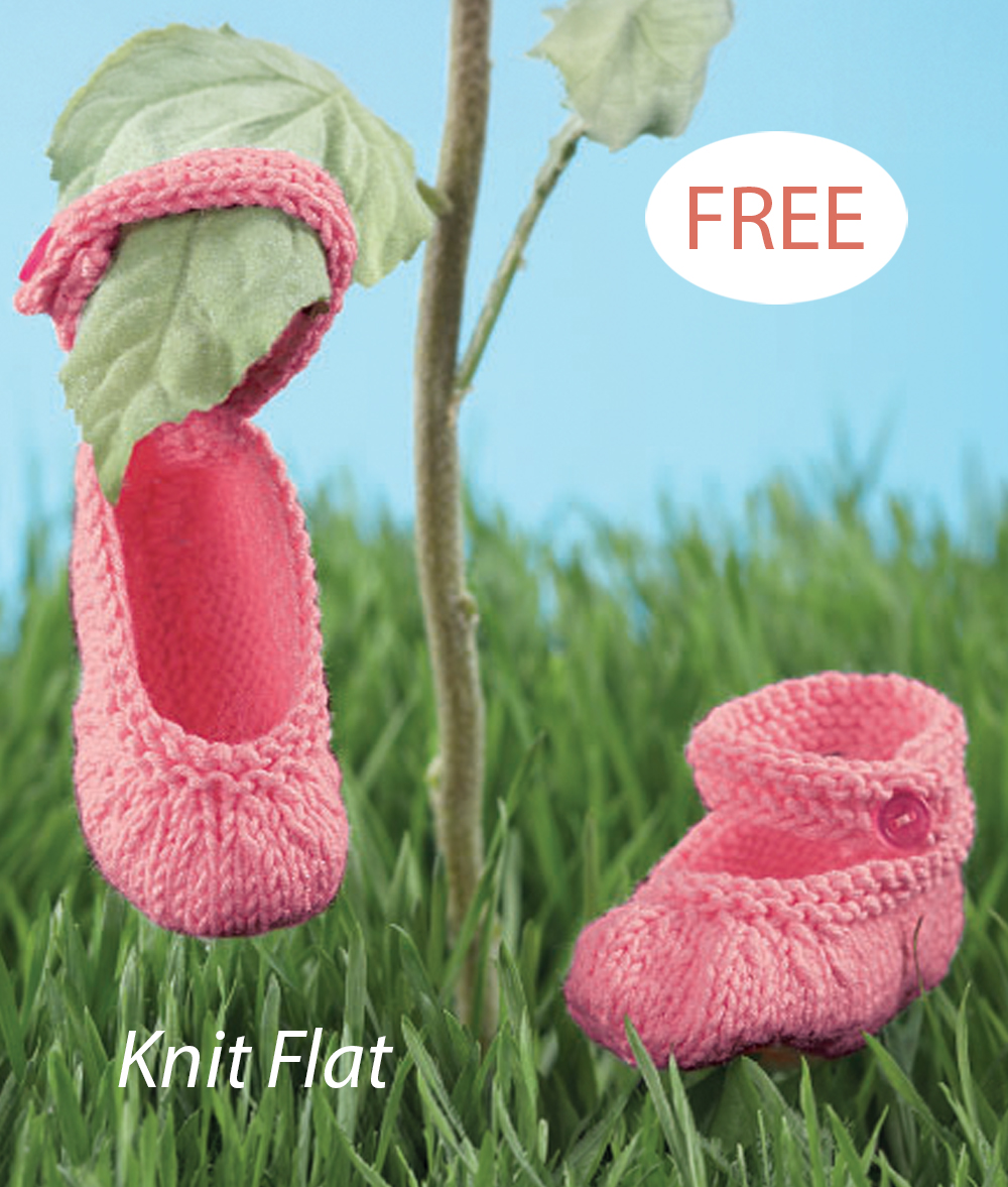 Free Mary Jane Slippers Baby Booties Knitting Pattern