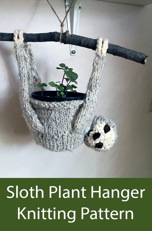 Sloth Plant Hanger Knitting Pattern