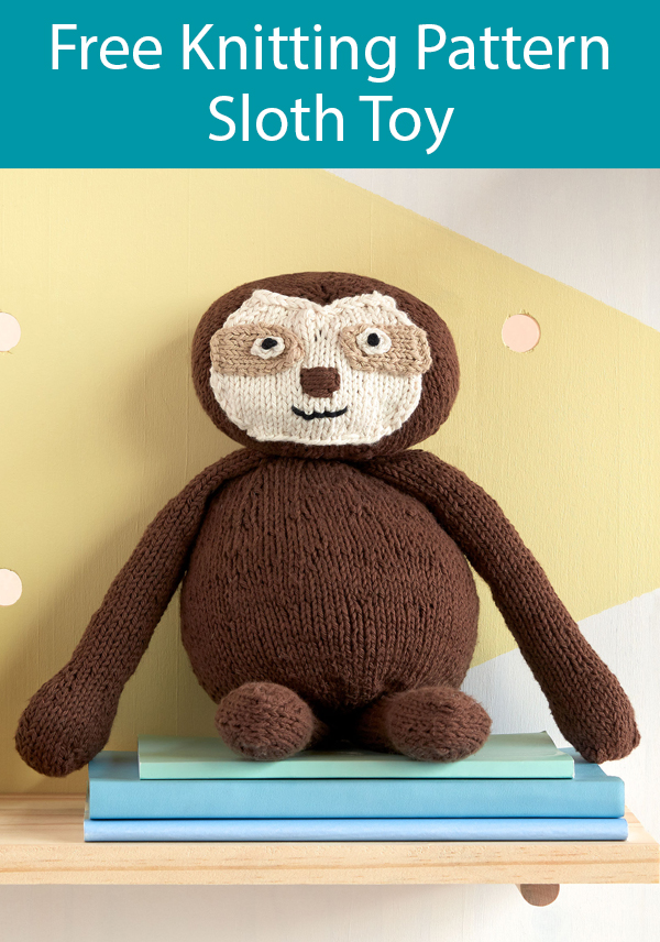 Free Knitting Pattern for Sloth Toy
