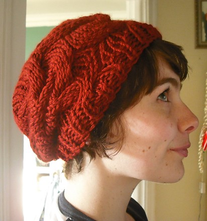 knit beret hat