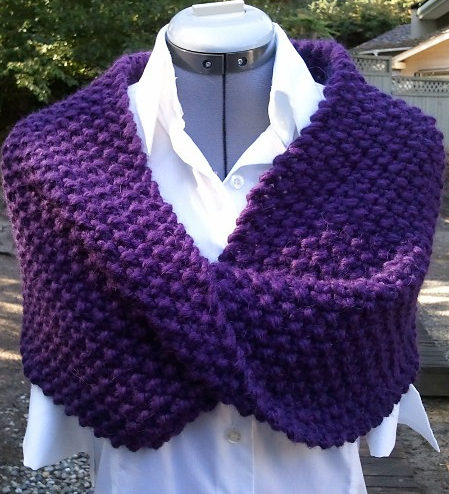 Free Knitting Pattern for Quick Slouchy Cowl