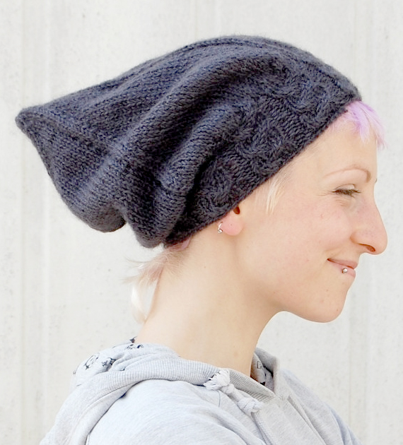 Knitting Pattern for Sloochie Slouchy Pixie Hat