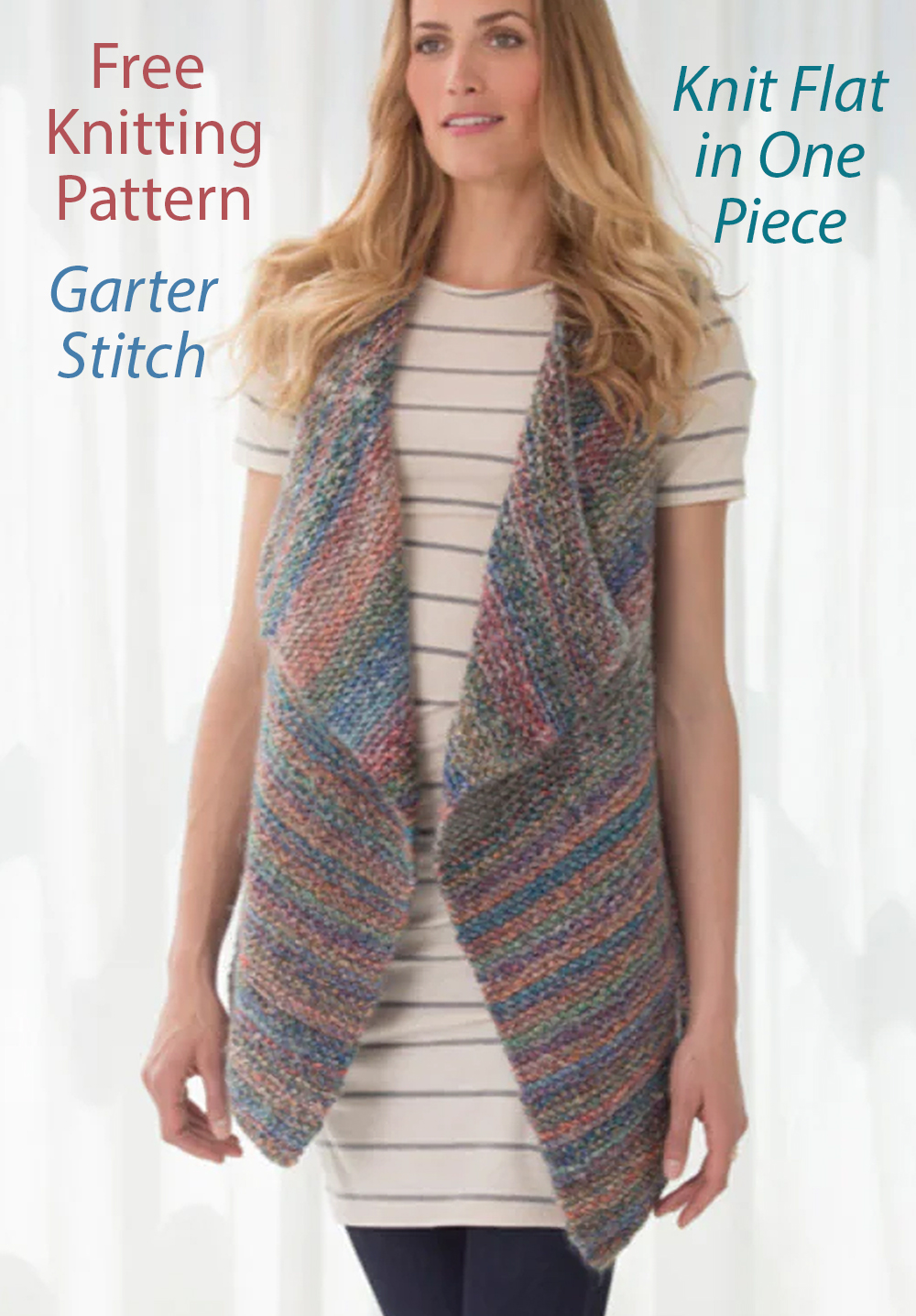 Free Knitting Pattern Garter Stitch Smart Investment Vest