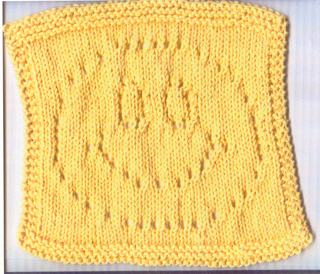 Free knitting pattern for Smiley Face Cloth