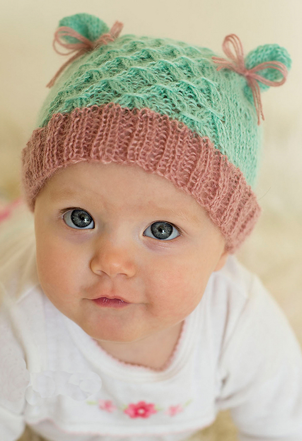 Free Hat Knitting Pattern Smock Stitch Baby Hat Adult Sizes