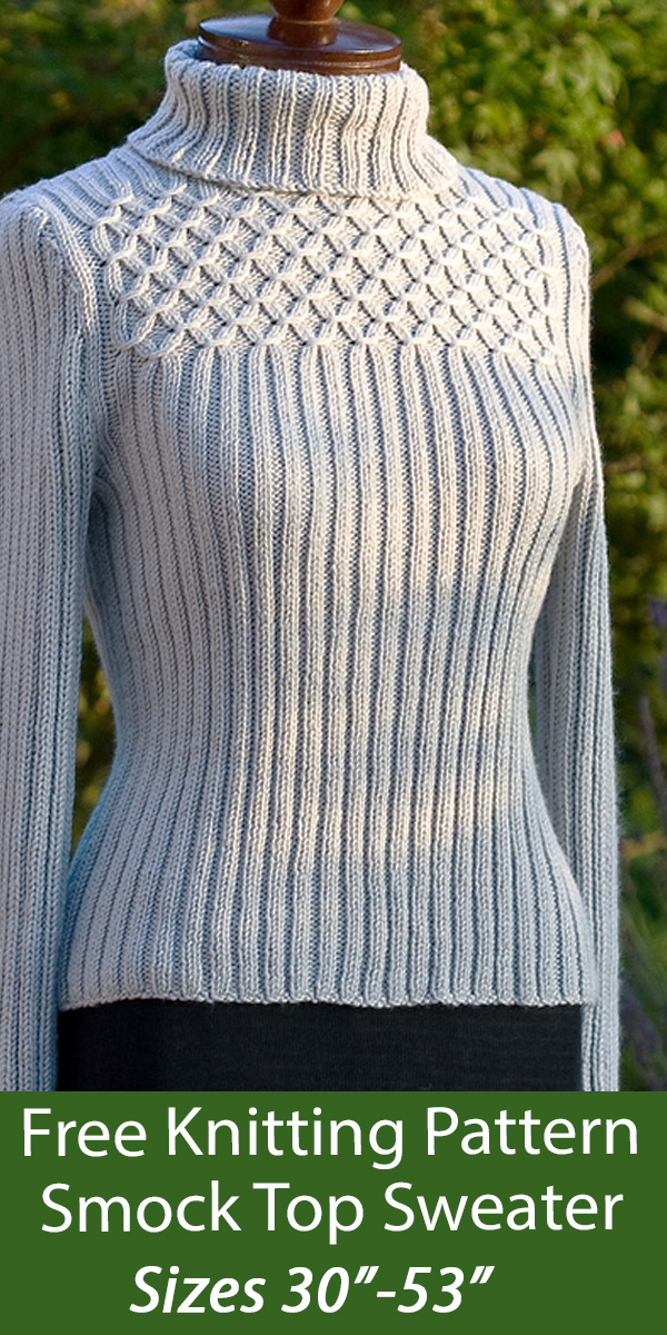 Free Sweater Knitting Pattern Smock Top Sweater Jumper