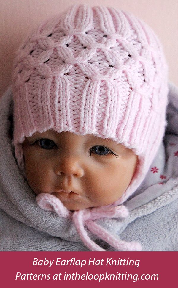 Baby Earflap Hat Knitting Pattern Smocked Baby Bonnet