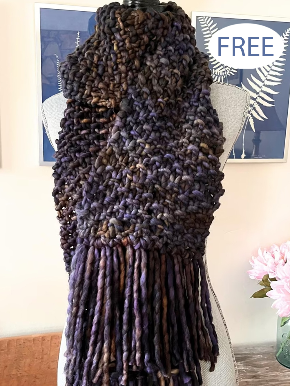 Free Smooshy Fringe Scarf Knitting Pattern