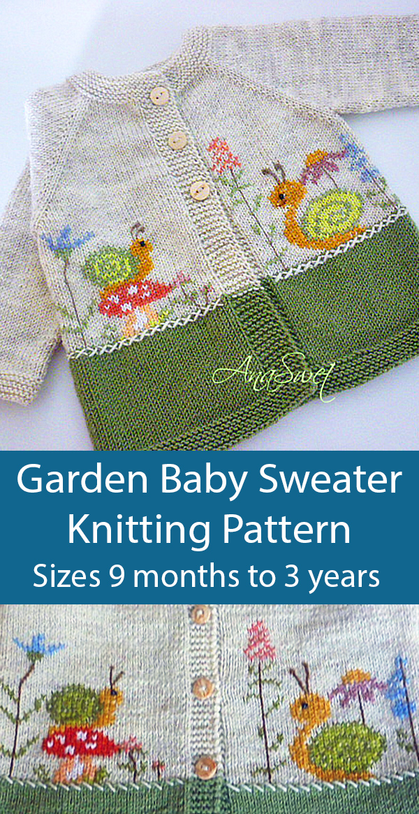 Knitting Pattern for Garden Baby Sweater