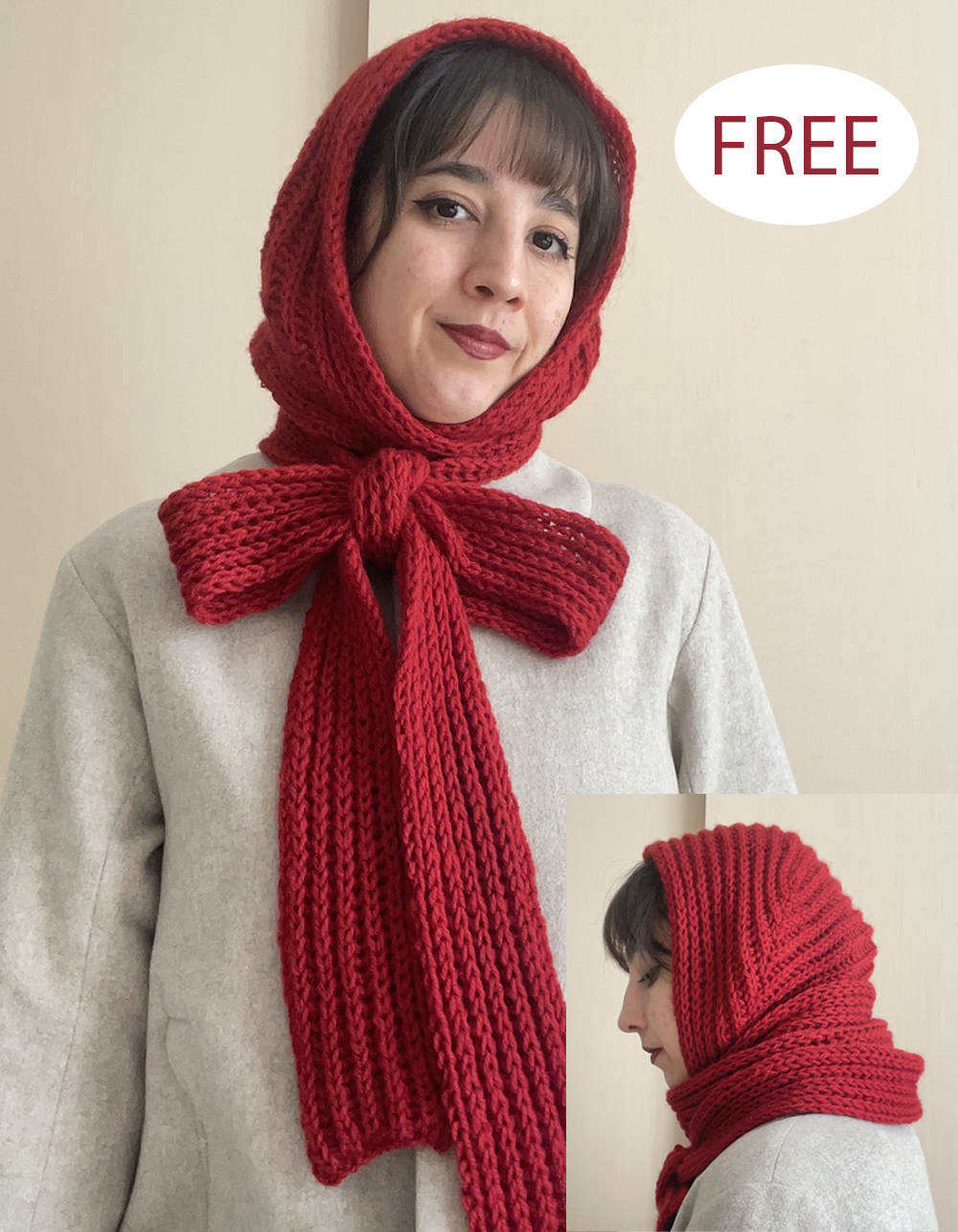 Free Women's Sno Cap Hood Knitting Pattern