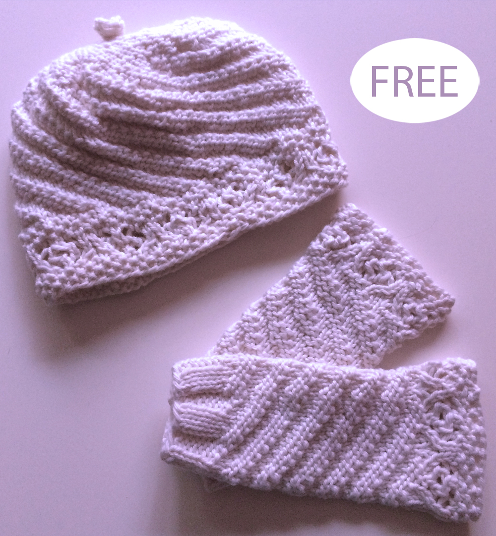 Free Snow Baby Set Hat Knitting Pattern 
