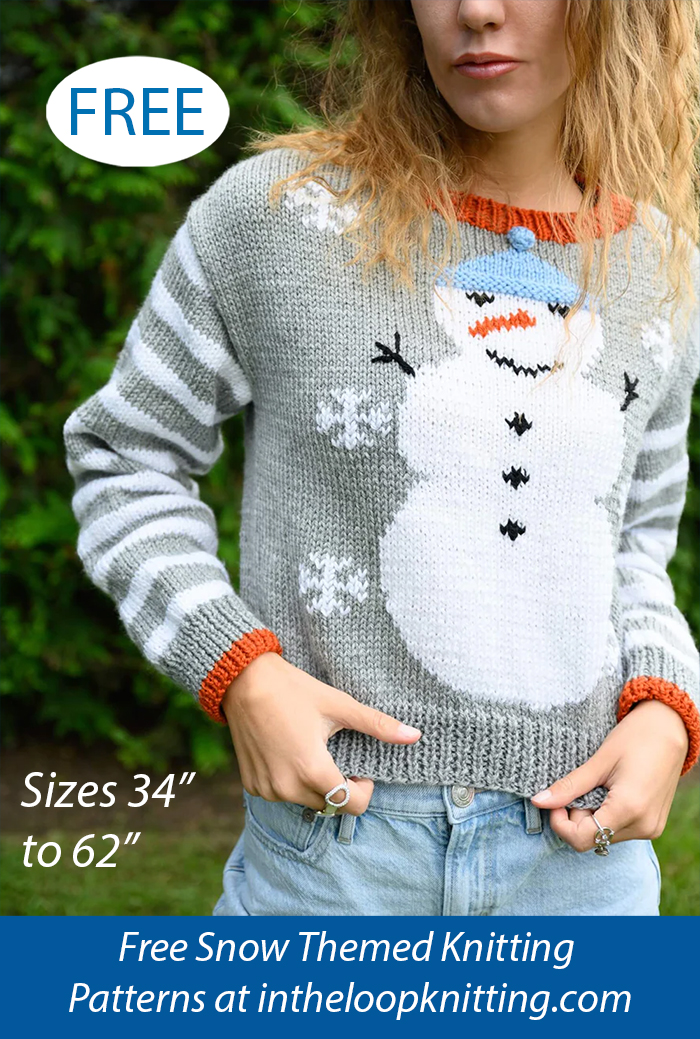 Free Snowman Sweater Knitting Pattern